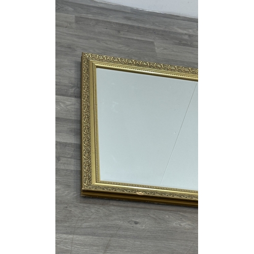 155 - A 19th century style gilt framed bevelled edge wall mirror - approx. 84cm high x 61cm wide