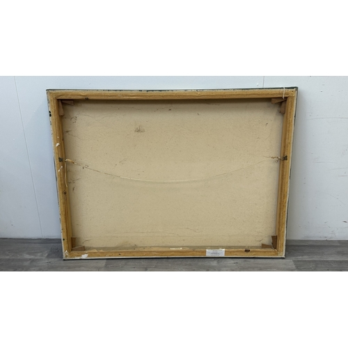 157 - A Marilyn Simandle 'Side Street Bistro' canvas print - approx. 89cm high x 119cm wide