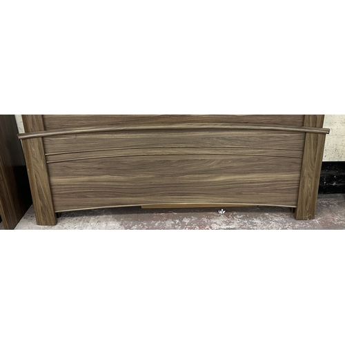 2 - A modern walnut effect four piece bedroom suite comprising dressing table - approx. 88cm high x 96cm... 