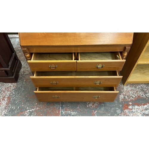 31 - A William Lawrence cherrywood bureau - approx. 107cm high x 97cm wide x 52cm deep