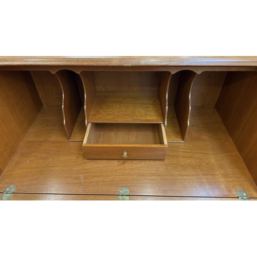 31 - A William Lawrence cherrywood bureau - approx. 107cm high x 97cm wide x 52cm deep