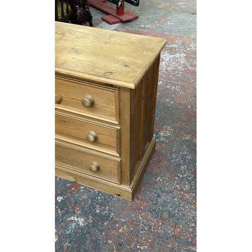 34 - A Victorian style pine chest of drawers - approx. 74cm high x 82cm wide x 43cm deep