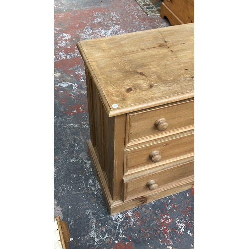 34 - A Victorian style pine chest of drawers - approx. 74cm high x 82cm wide x 43cm deep