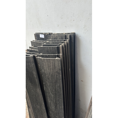 47 - Twenty two pieces of composite cladding - largest approx. 227cm long x 15cm wide and shortest approx... 