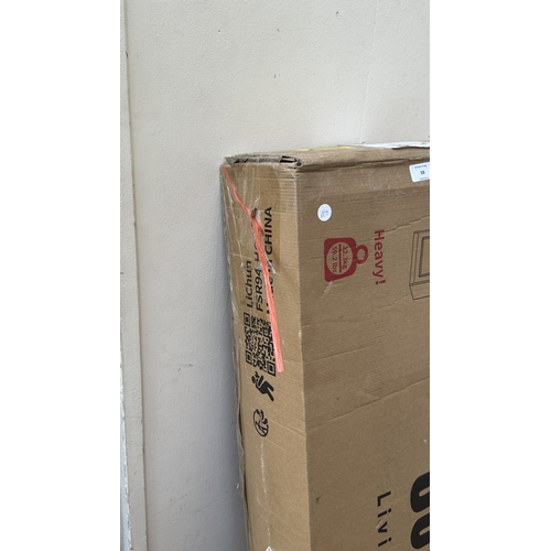 59 - A boxed SoBuy Living Nature grey shoe cabinet - approx. 118.5cm x 53.5cm x 13.7cm