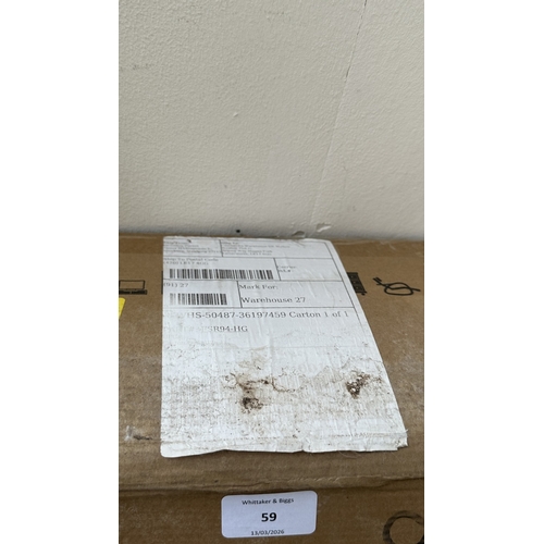 59 - A boxed SoBuy Living Nature grey shoe cabinet - approx. 118.5cm x 53.5cm x 13.7cm