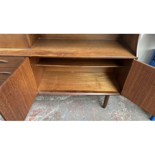 62 - A mid 20th century Jentique teak highboard - approx. 127cm high x 137cm wide x 41cm deep