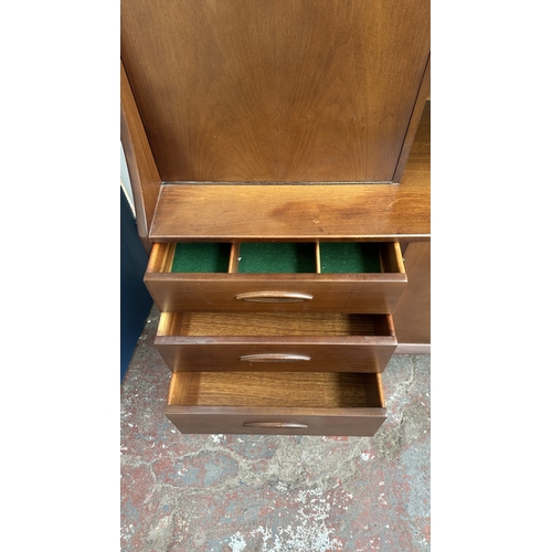 62 - A mid 20th century Jentique teak highboard - approx. 127cm high x 137cm wide x 41cm deep