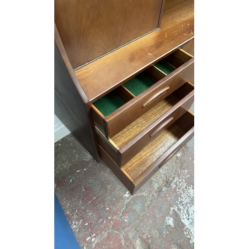62 - A mid 20th century Jentique teak highboard - approx. 127cm high x 137cm wide x 41cm deep