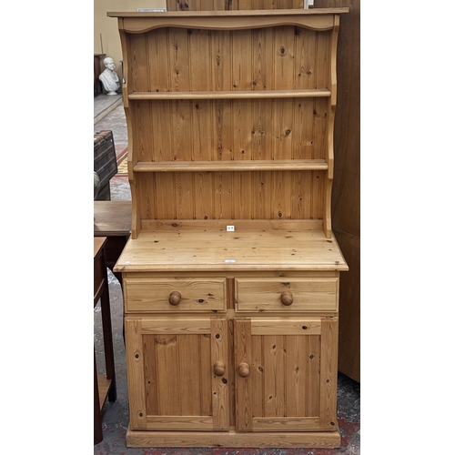 68 - A pine dresser - approx. 175cm high x 90cm wide x 43cm deep