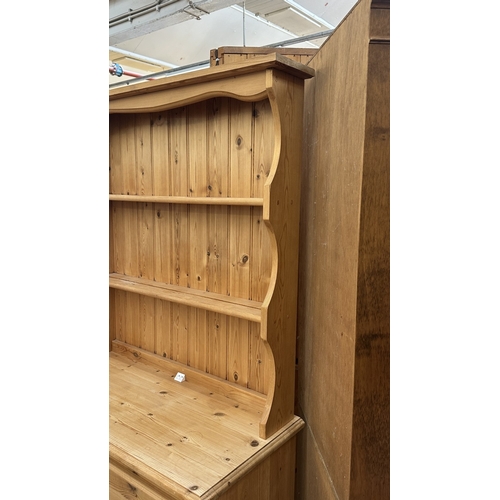 68 - A pine dresser - approx. 175cm high x 90cm wide x 43cm deep