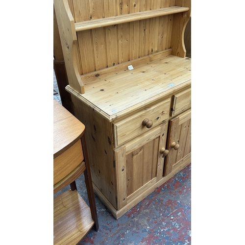 68 - A pine dresser - approx. 175cm high x 90cm wide x 43cm deep