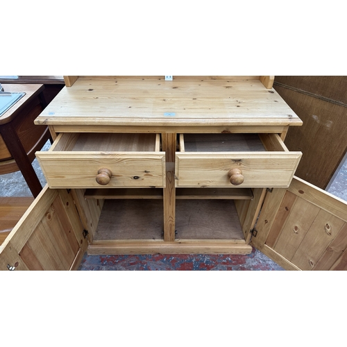68 - A pine dresser - approx. 175cm high x 90cm wide x 43cm deep