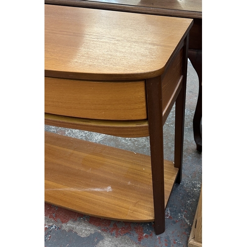 70 - A Nathan Shades 5854 teak console table - approx. 80.5cm high x 104cm wide x 40cm deep