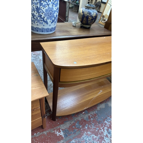 70 - A Nathan Shades 5854 teak console table - approx. 80.5cm high x 104cm wide x 40cm deep