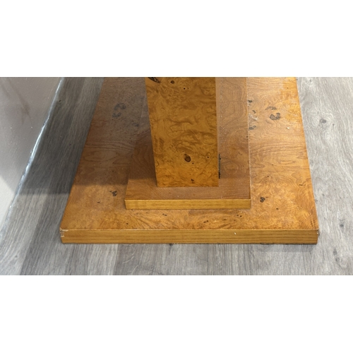 74 - An Art Deco style Grange burr walnut effect cigar table - approx. 51cm high x 134cm wide when extend... 