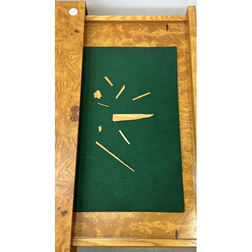 74 - An Art Deco style Grange burr walnut effect cigar table - approx. 51cm high x 134cm wide when extend... 