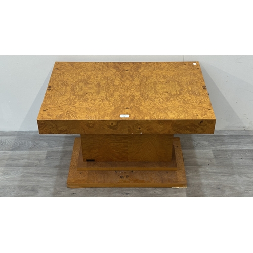 74 - An Art Deco style Grange burr walnut effect cigar table - approx. 51cm high x 134cm wide when extend... 