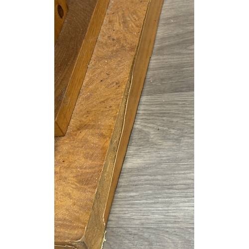 74 - An Art Deco style Grange burr walnut effect cigar table - approx. 51cm high x 134cm wide when extend... 