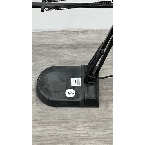 79 - A Micromark MM6824 black metal swingarm desk lamp - approx. 65cm high