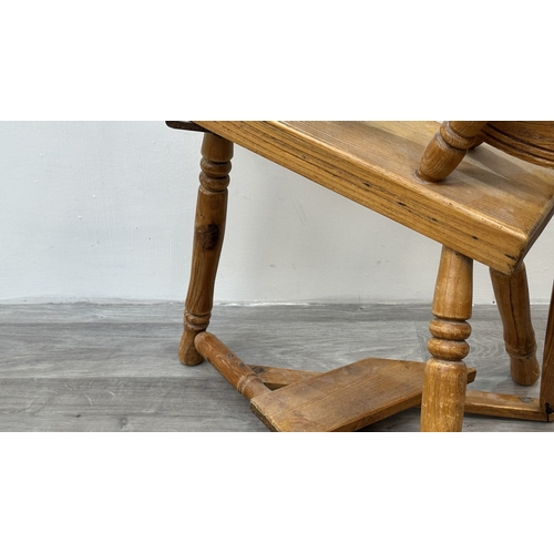 8 - A 19th century style pine spinning wheel, possibly Ashford - approx. 90cm high x 46cm wide x 70cm de... 