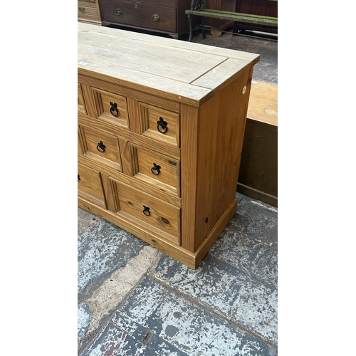 80 - A Mexican pine chest of drawers - approx. 83cm high x 101cm wide x 45cm deep