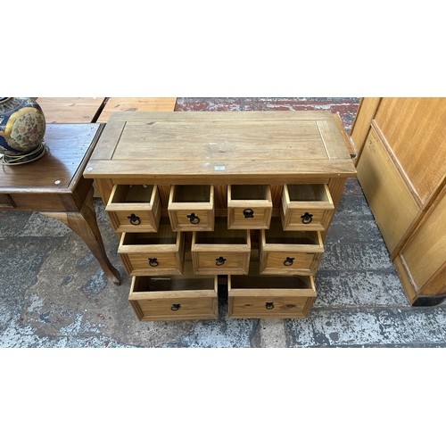 80 - A Mexican pine chest of drawers - approx. 83cm high x 101cm wide x 45cm deep