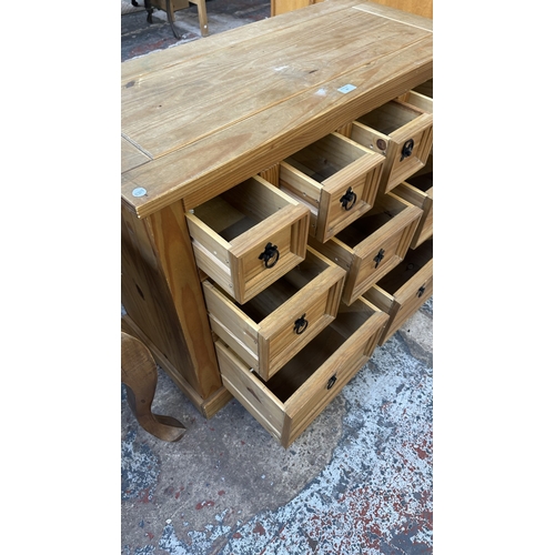 80 - A Mexican pine chest of drawers - approx. 83cm high x 101cm wide x 45cm deep