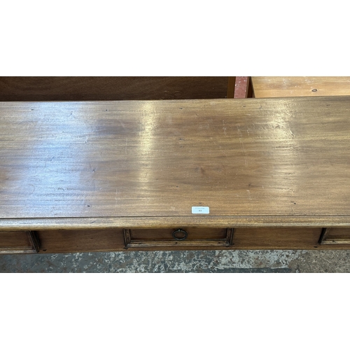 83 - A Georgian style hardwood console table - approx. 77cm high x 182cm wide x 49.5cm deep