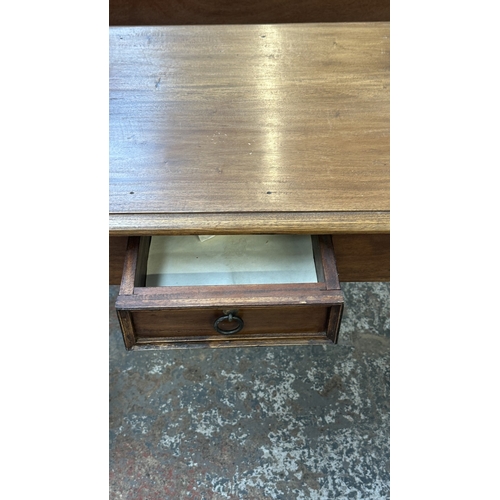 83 - A Georgian style hardwood console table - approx. 77cm high x 182cm wide x 49.5cm deep