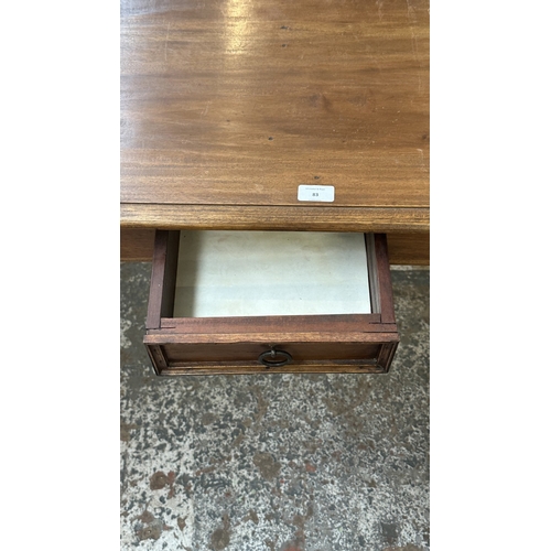 83 - A Georgian style hardwood console table - approx. 77cm high x 182cm wide x 49.5cm deep