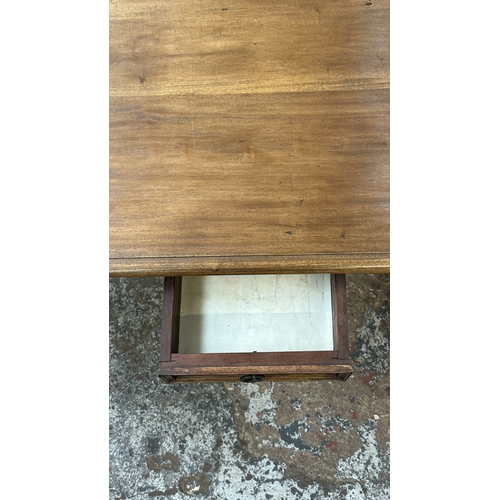 83 - A Georgian style hardwood console table - approx. 77cm high x 182cm wide x 49.5cm deep