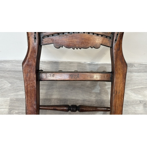 9 - A late 19th century stained beech and embossed plywood child's rocking chair - approx. 65cm high x 3... 