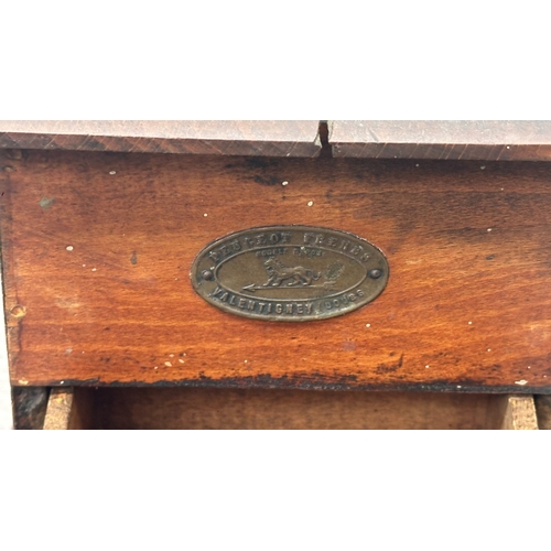 96 - An early 20th century French Peugeot Frères wood and metal coffee grinder - approx. 22cm high x 16cm... 