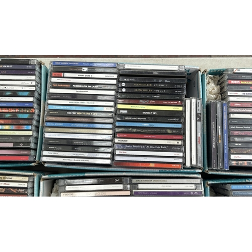 375 - Nine boxes containing CDs to include Kaiser Chiefs, Stereophonics, Hard-Fi, Keane, Madonna, Snow Pat... 