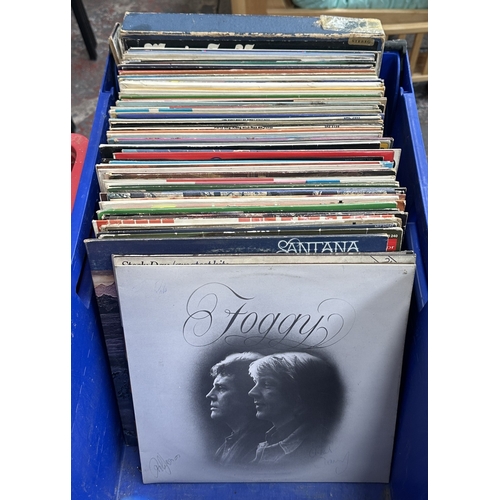 376 - Three boxes containing vinyl records to include Stiff Little Fingers, The Piranhas, Japan, Blondie, ... 