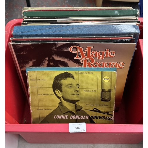 376 - Three boxes containing vinyl records to include Stiff Little Fingers, The Piranhas, Japan, Blondie, ... 