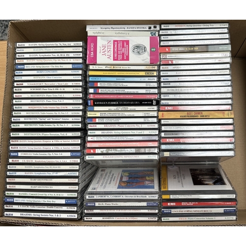 380 - Three boxes containing classical CDs; major labels to include Decca, EMI, Philips, Warner Classics, ... 
