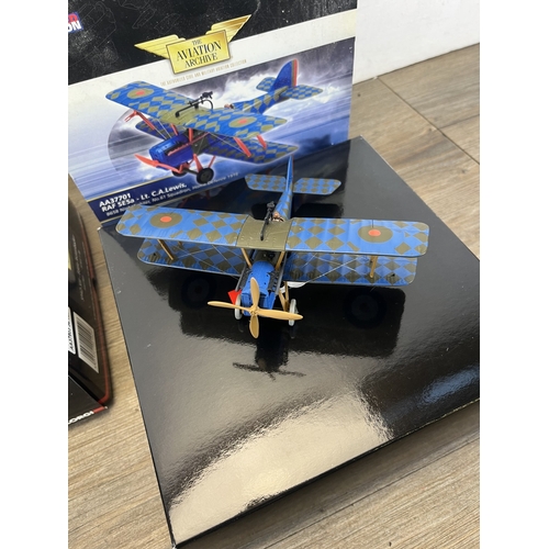 334 - Two boxed Corgi limited edition scale 1:48 The Aviation Archive model aeroplanes, one AA37903 SPAD X... 