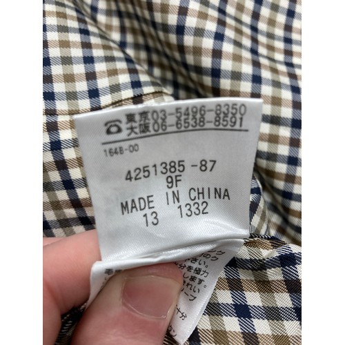 341 - An Aquascutum London brown polyester trench coat