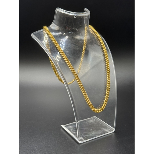 A 22ct gold curb link chain necklace, stamped '916' - approx. gross weight 36.1g