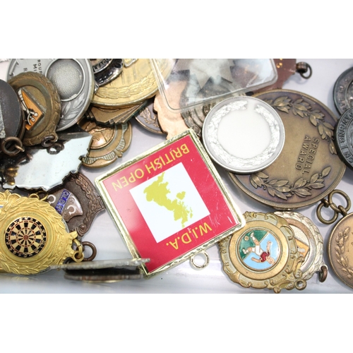 2240 - Mixed Sporting Medals & Medallions Lot Inc Cycling, Ballet, Swimming Etc