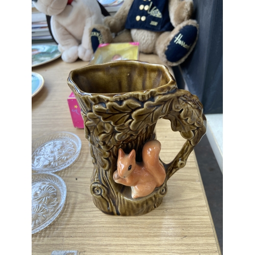 Nineteen items, ten pressed glass coasters, one Harrods 2000 Millennium ...