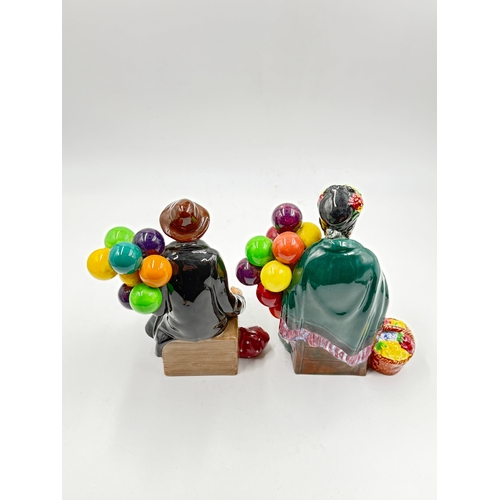273 - Two Royal Doulton figurines, The Balloon Man HN1954 and The Old Balloon Seller HN1315