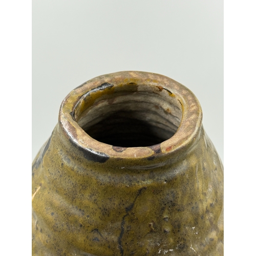 275 - A large studio pottery bulbous vase, possibly by John Loree - approx. 43.5cm high