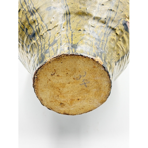 275 - A large studio pottery bulbous vase, possibly by John Loree - approx. 43.5cm high