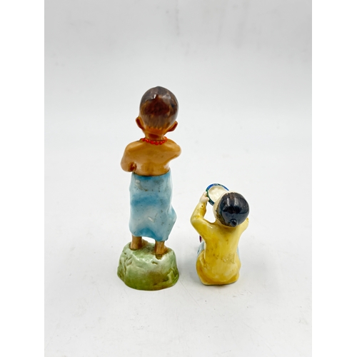 290 - Two Royal Worcester porcelain figurines modelled by F.G. Doughty, China #3073 and Burmah #3068 - lar... 