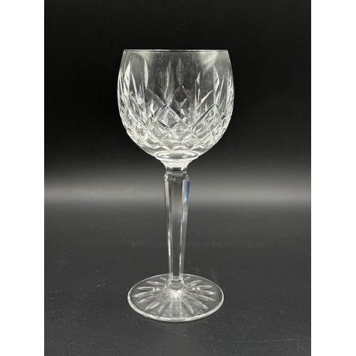300 - Six Waterford Crystal Lismore pattern hock glasses - approx. 18.5cm high