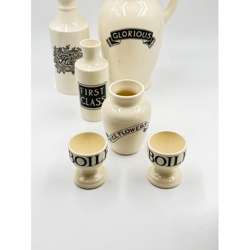 302 - Seven pieces of Emma Bridgewater Toast & Marmalade pottery - largest approx. 22.5cm high