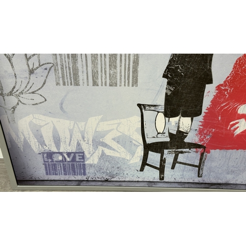 208 - A framed IKEA Vilshult Street Style II print by Tom Frazier - approx. 100cm high x 140cm wide